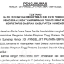 Panitia Seleksi (Pansel) mengumumkan hasil seleksi administrasi seleksi terbuka pengisian jabatan Sekeretaris Daerah (Sekda) Sumenep 2026.
