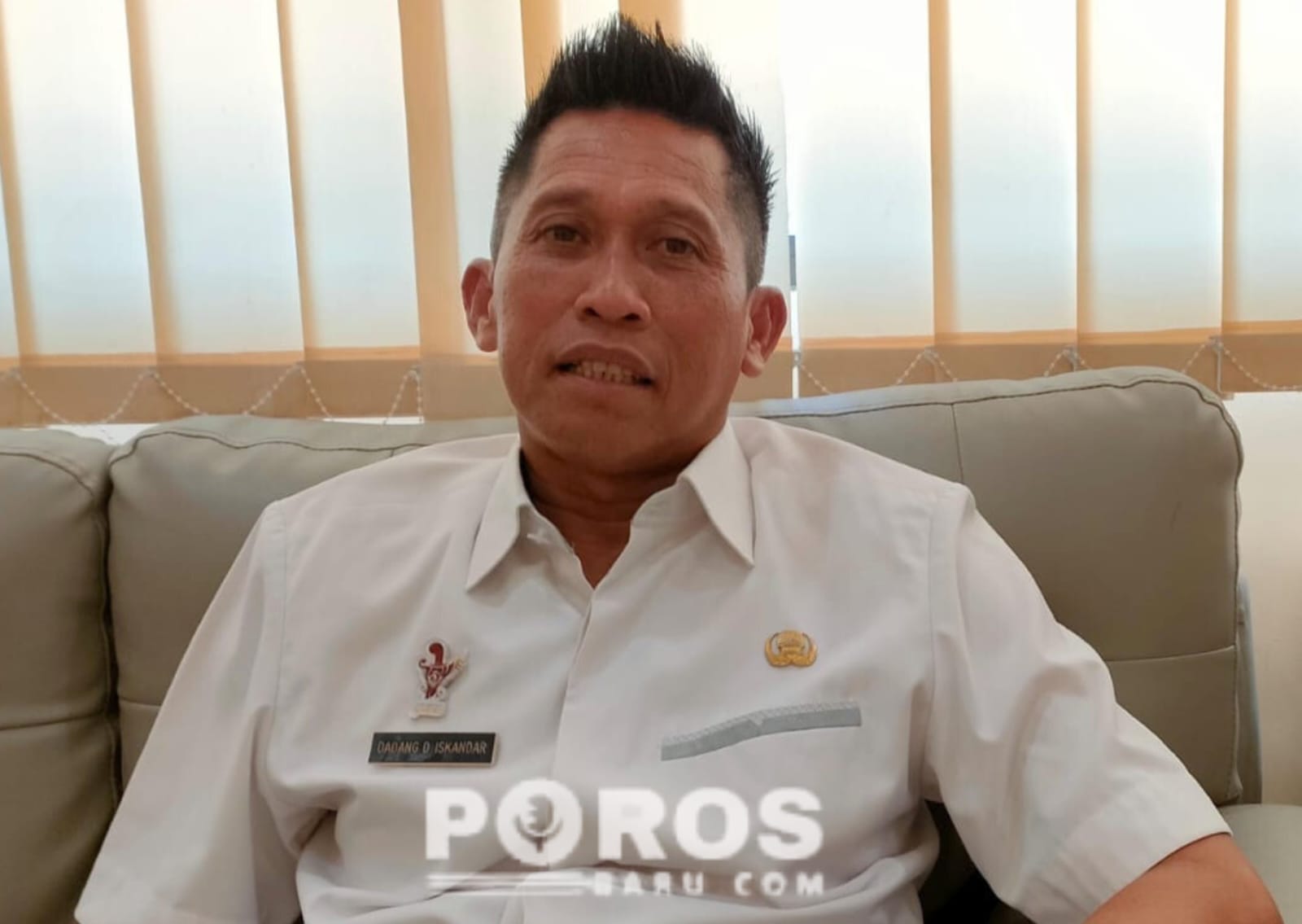 Tim Pengendali Inflasi Daerah (TPID) Sumenep, Dadang Dedy Iskandar, saat ditemui di ruangan kerjanya.