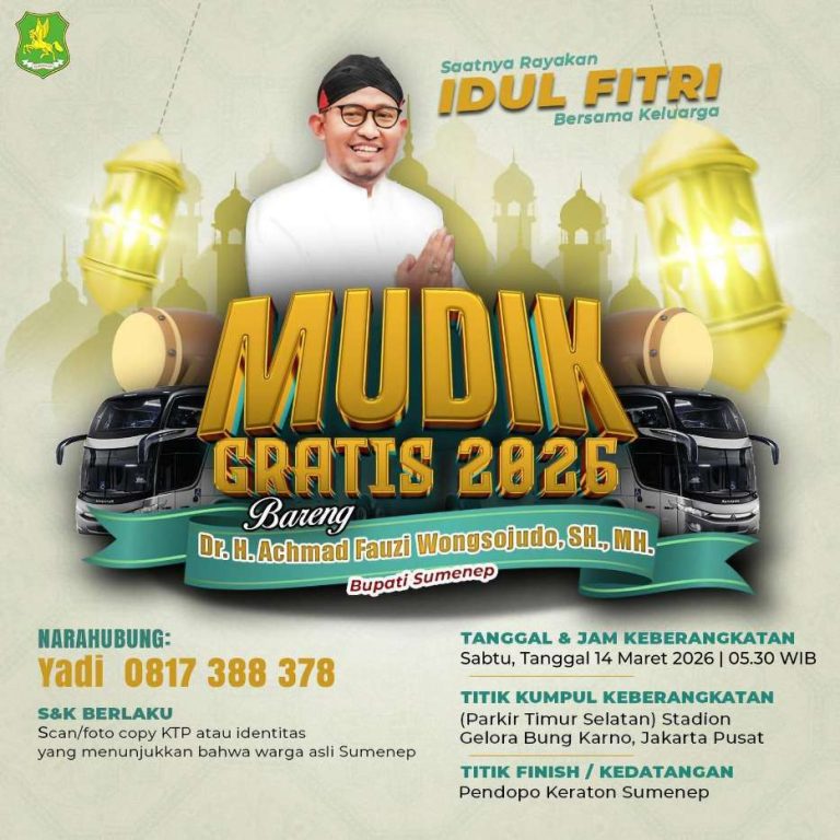 Bupati Sumenep mengajak warga perantauan di daerah Jakarta dan sekitarnya untuk Mudik Gartis 2026.