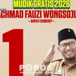 Poster program Mudik Gratis 2026 Pemkab Sumenep bersama Bupati Achmad Fauzi Wongsojudo.