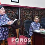 Wakil Bupati Sumenep, KH. Imam Hasyim, saat sambutan persoalan HDDAP Sumenep di Rapat Koordinasi di Kantor Bbupati, Kamis (16/04).