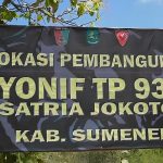 Sengketa lahan Batalyon Sumenep menunggu proses mediasi. Papan nama terpajang di lokasi pembangunan Jl. Lingkar Utara.