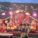 Salah satu peserta Festival Aransemen Musik Tong-Tong Lagu Bupati Sumenep saat adu kreatifitas.