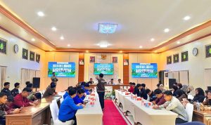 Sinergi: suasana saat forum dialog Iinteraktif antara PMII UNIBA dan Kepala DLH Sumenep, Anwar Syahroni Yusuf.