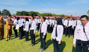 Resepsi pelantikan PPPK Paruh Waktu Sumenep di Stadion A. Yani Sumenep.